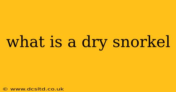 what is a dry snorkel