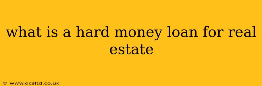 what is a hard money loan for real estate