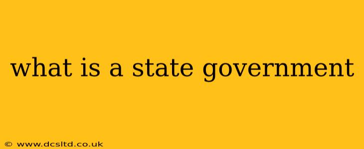 what is a state government