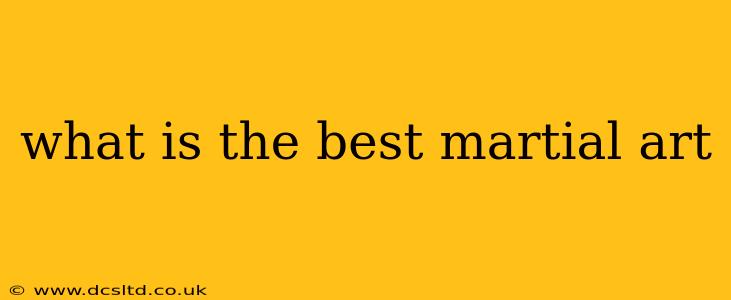 what is the best martial art