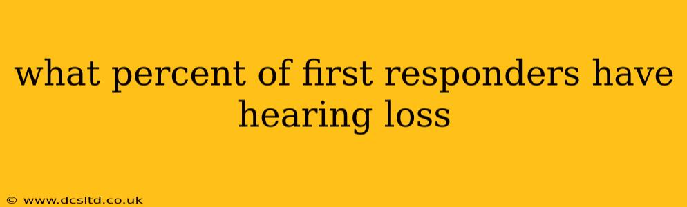 what percent of first responders have hearing loss