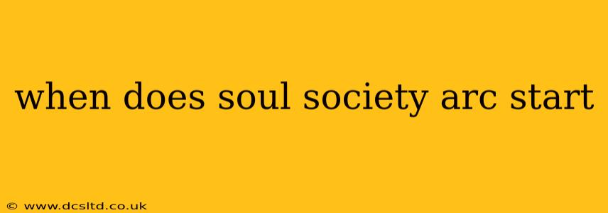 when does soul society arc start