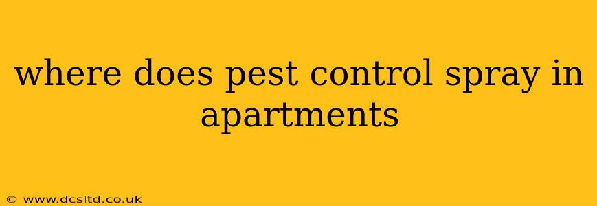 where does pest control spray in apartments